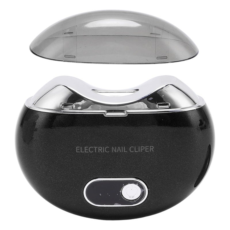 مقلمة أظافر كهربائية قابلة للشحن عبر USB مع ضوء LED و3 سرعات للأطفال والكبار باللون الأبيض - Image 2