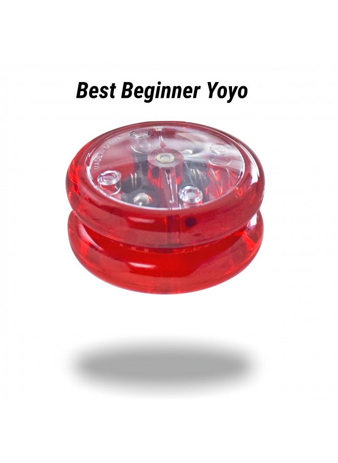 Yomega - Yomega The Original Brain - Professional Yoyo for Kids and Beginners, Responsive Auto Return Yo Yo Best for String Tricks + Extra 2 Strings & 3 Month Warranty (Red) - Image 1