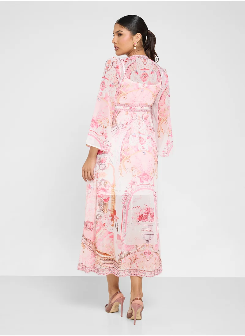 ايلا Abstract Print Dress