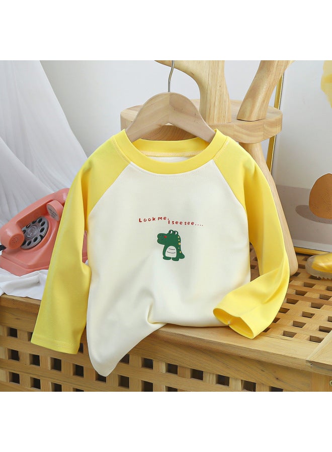Children's Long-sleeved T-shirt Cotton Autumn New Boys' Clothes Bottoming Shirt Girls' Clothing Bottoming Shirt Children's Clothing