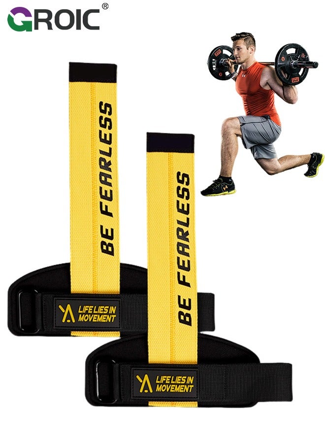 GROIC Lifting Straps for Weightlifting, Weight Lifting Straps Gym Power Workouts Lifting Wrist Straps Men Women Support Lifters Deadlift Straps Hard Pull Exercise Straps - Image 1