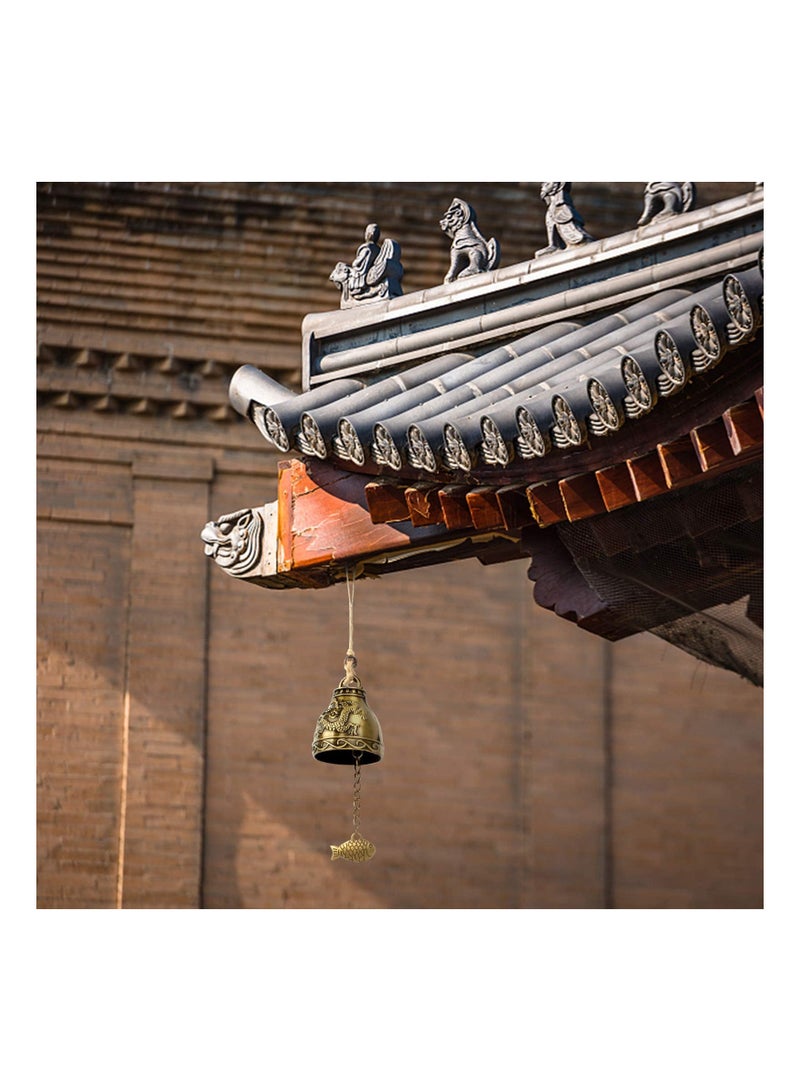 KASTWAVE 5 Pieces Hanging Charm Wind Chime, Chinese Feng Shui Bell Vintage Fengshui Wind Chimes Wind Chime Lucky Bell Wind Chime Metal Wind Chime Good Luck Blessing Wind Chime  for Home Garden Decor - Image 5