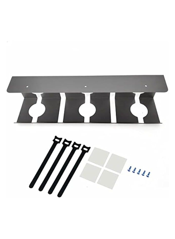 بروماس صينية فولاذية لإدارة الكابلات تحت المكتب، مع 4 قطع من ربطات العنق السلكية و4 قطع لاصقة قوية و3 براغي - Image 2