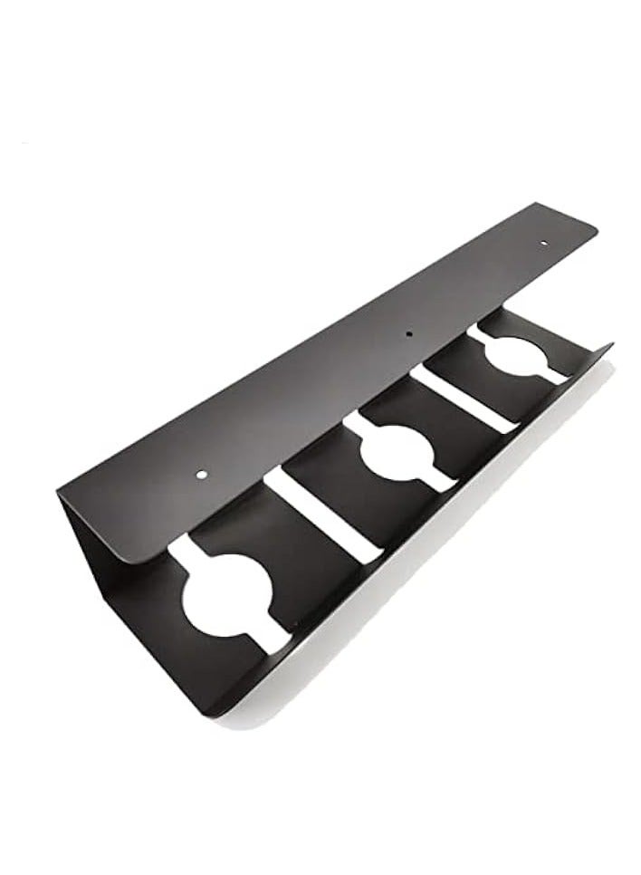 بروماس صينية فولاذية لإدارة الكابلات تحت المكتب، مع 4 قطع من ربطات العنق السلكية و4 قطع لاصقة قوية و3 براغي - Image 1