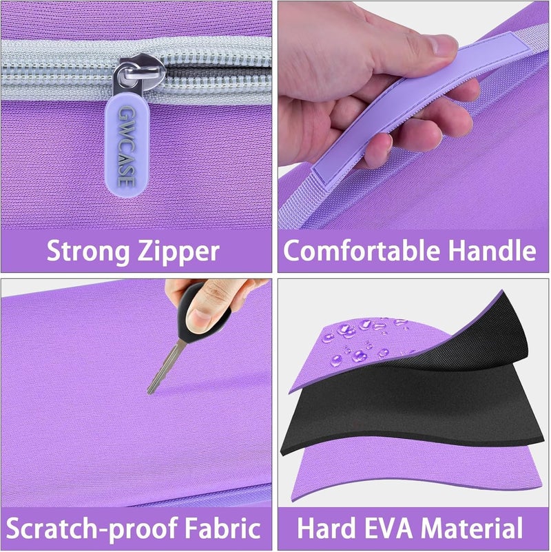 GWCASE Case Compatible with Houzzi/for NuDerma/for Signstek/for APREUTY/for FAZJEUNE/for NewWay Professional Clinical Portable Handheld High Frequency Skin Wand Machine, 6 Neon & Argon Wands-Purple - Image 4