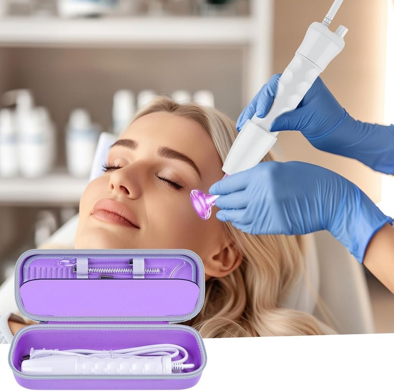GWCASE Case Compatible with Houzzi/for NuDerma/for Signstek/for APREUTY/for FAZJEUNE/for NewWay Professional Clinical Portable Handheld High Frequency Skin Wand Machine, 6 Neon & Argon Wands-Purple - Image 2