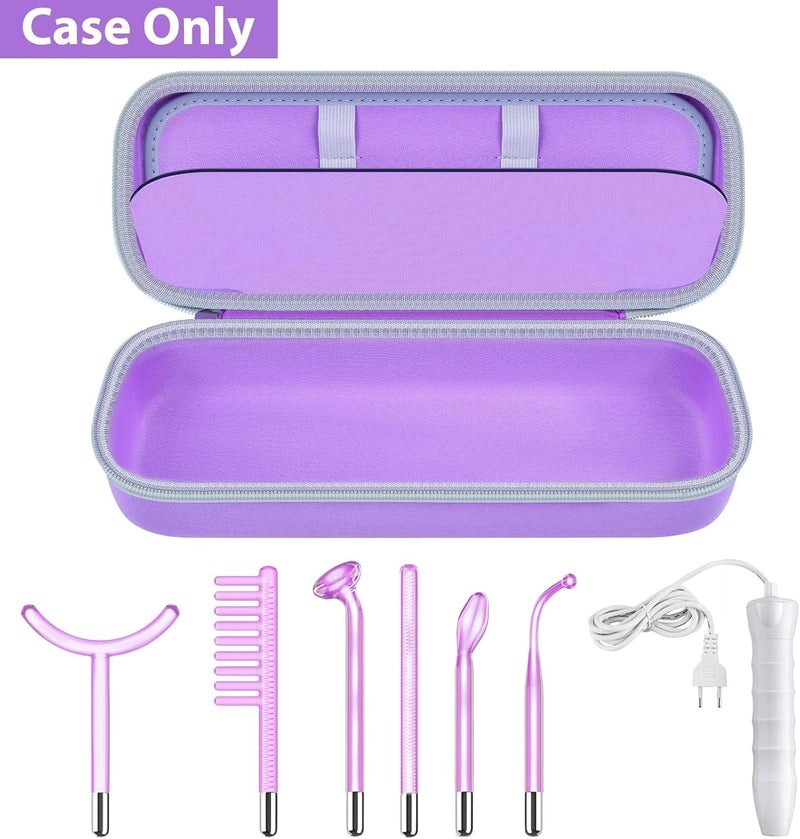 GWCASE Case Compatible with Houzzi/for NuDerma/for Signstek/for APREUTY/for FAZJEUNE/for NewWay Professional Clinical Portable Handheld High Frequency Skin Wand Machine, 6 Neon & Argon Wands-Purple - Image 3