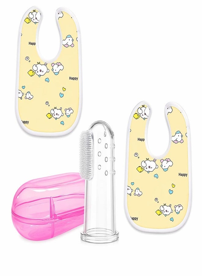 KALRA MAGIC® Waterproof Baby Arpon Bib 2PCS Finger Brush 1Pcs Combo Pack - Image 1