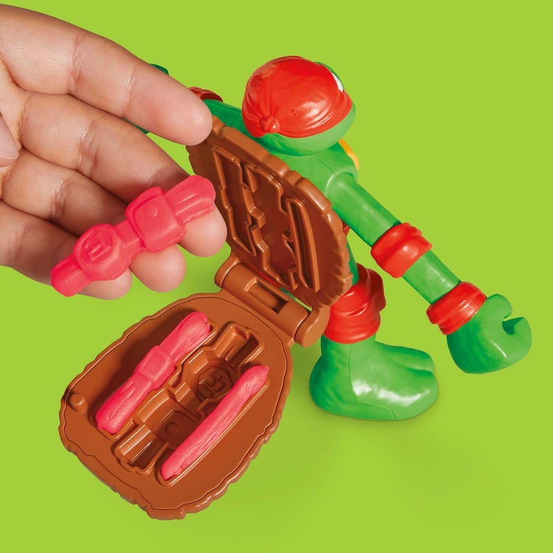 Play-Doh Teenage Mutant Ninja Turtles Cowabunga Creations Bendy Action Figures Set - Image 5
