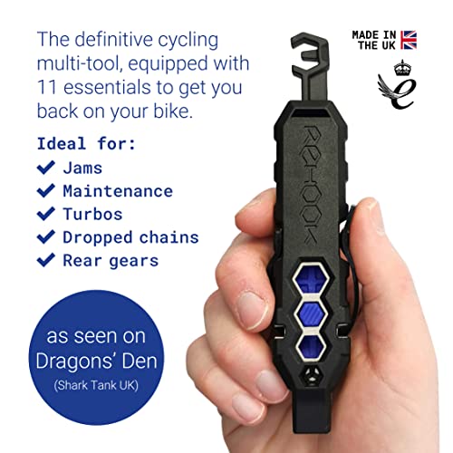 Rehook PLUS - Lightweight Bike Multi Tool for Cyclists. Includes Tyre Levers, Spoke Keys, Chain Tool, Wrench, Hex, Screwdriver - Image 3