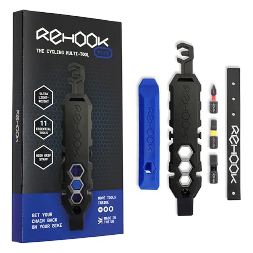 Rehook PLUS - Lightweight Bike Multi Tool for Cyclists. Includes Tyre Levers, Spoke Keys, Chain Tool, Wrench, Hex, Screwdriver - Image 1