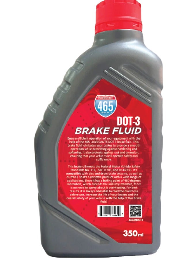 زيوت 465 زيت الفرامل 350 مل - DOT3 - Image 3