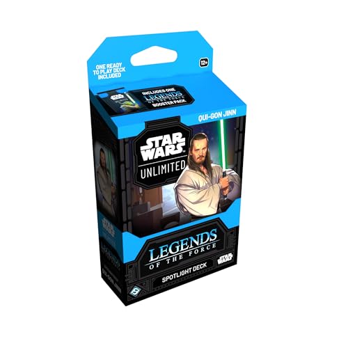 Asmodee Star Wars: Unlimited TCG Legends of The Force Qui-Gon Jinn Spotlight Deck - Ready-to-Play 50-Card Deck with Exclusive Cards, Ages 12+, 2+ Players, 20 Minute Playtime, Made by Fantasy Flight Games - Image 4