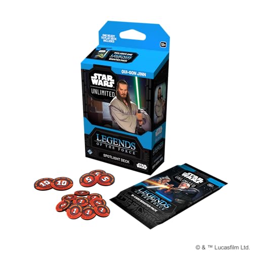 Asmodee Star Wars: Unlimited TCG Legends of The Force Qui-Gon Jinn Spotlight Deck - Ready-to-Play 50-Card Deck with Exclusive Cards, Ages 12+, 2+ Players, 20 Minute Playtime, Made by Fantasy Flight Games - Image 2
