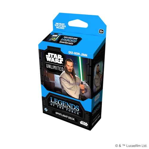 Asmodee Star Wars: Unlimited TCG Legends of The Force Qui-Gon Jinn Spotlight Deck - Ready-to-Play 50-Card Deck with Exclusive Cards, Ages 12+, 2+ Players, 20 Minute Playtime, Made by Fantasy Flight Games - Image 3