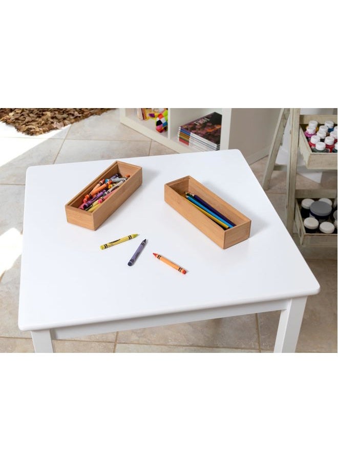 Lipper International صندوق تنظيم الأدراج القابل للتكديس من الخيزران 8181S، 3" × 9"، مجموعة من 2 - Image 2
