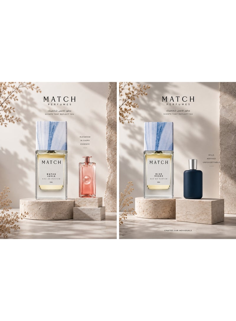 Match Idol perfume 50ml + Match Blue Horse 50 ml