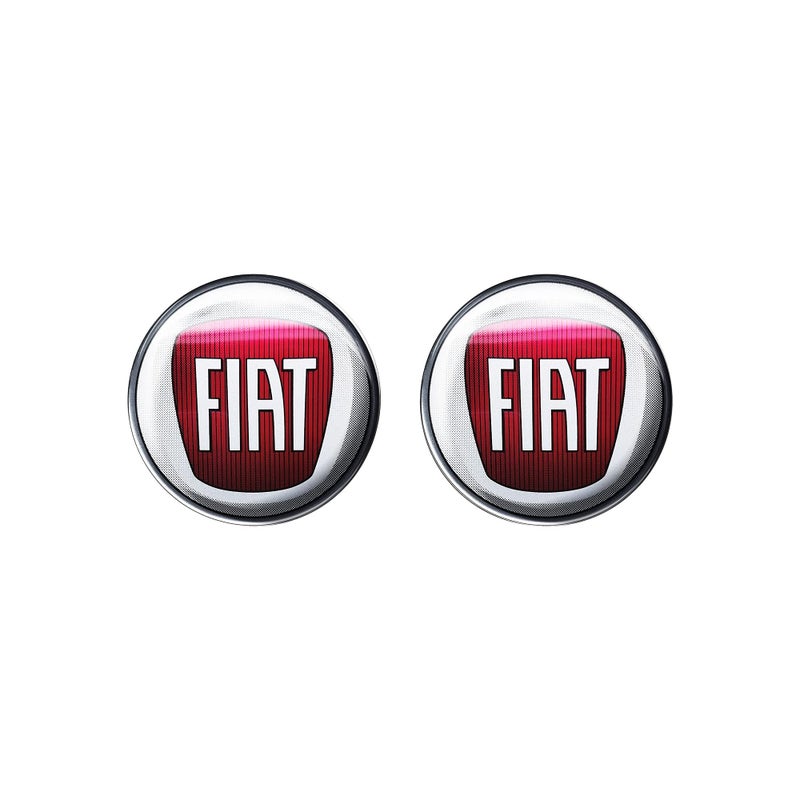 Fiat 21221 Official 3D Stickers Logo 21 mm 2 Pieces