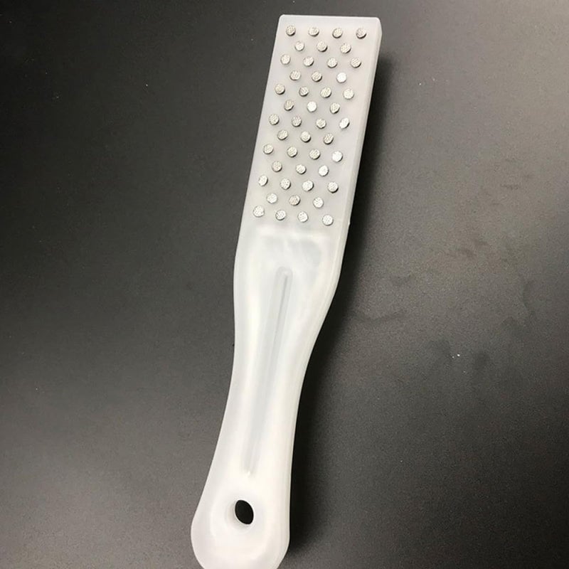 TOYANDONA 2pcs Fish Scale Scraper and Steel Nail Remover Set with White Plastic Handle Medium Size for Kitchen Seafood Cleaning Tools - Image 4