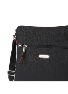 Baggallini Womens Go Bagg With Rfid Phone Wristlet Handbags Black Cheetah One Size Us  - Image 2