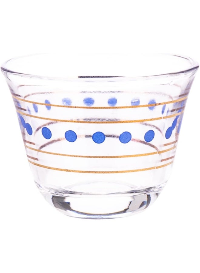 AKDC Cawa Cup 3Pcs L(6CM) XW(6CM) XH(5CM) Clear, blue, golden - Image 3