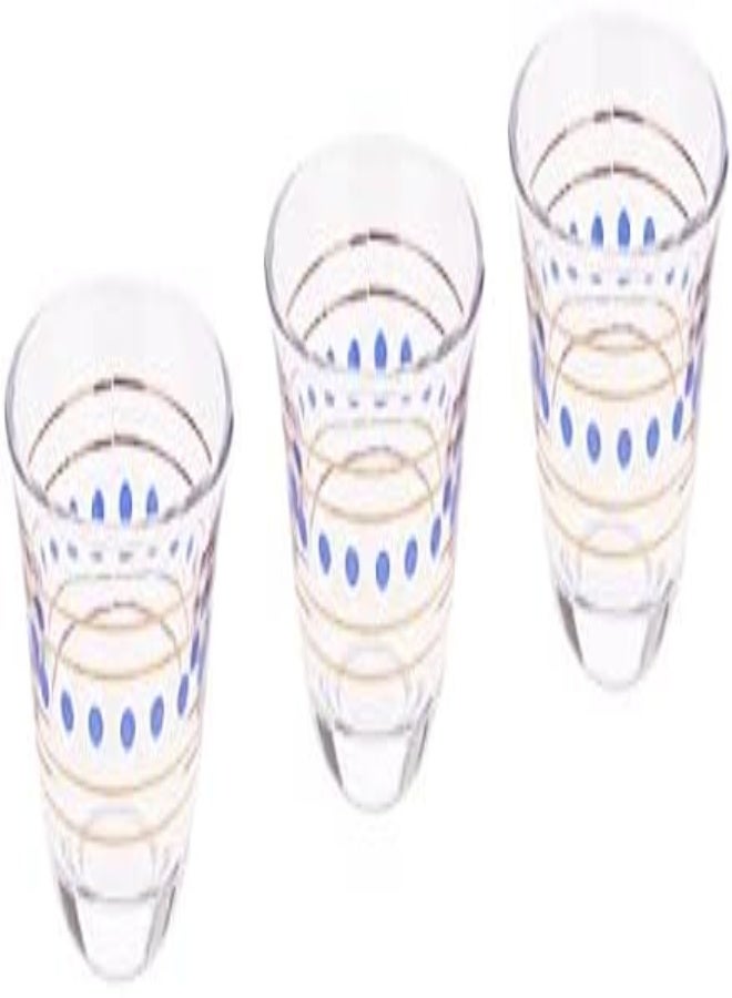 AKDC Cawa Cup 3Pcs L(6CM) XW(6CM) XH(5CM) Clear, blue, golden - Image 5