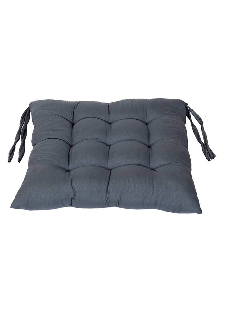 AARON INC AARON INC Microfiber Chair Cushion Seat Pad with Ties Use for Home Chair Bookstore Library Cafe Car Office Grey Set of 2 CTK9F4TCP56880  - Image 2