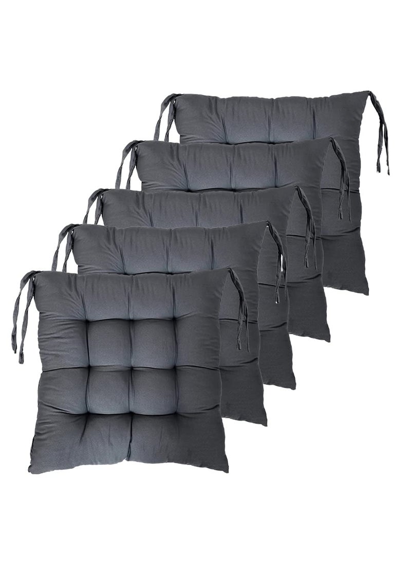 AARON INC AARON INC Microfiber Chair Cushion Seat Pad with Ties Use for Home Chair Bookstore Library Cafe Car Office Grey Set of 2 CTK9F4TCP56880  - Image 1