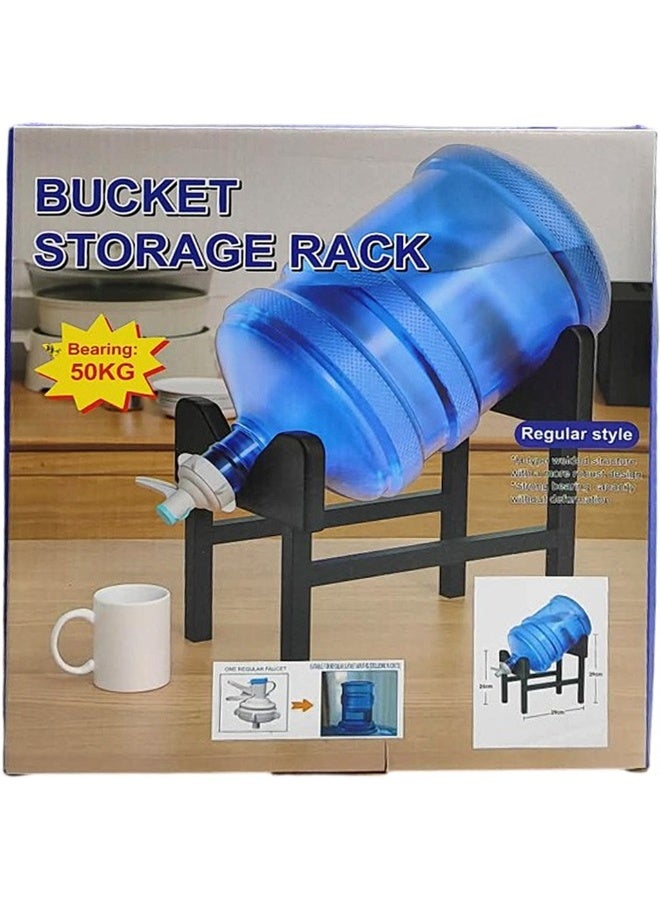 DubaiGallery Water Container Storage Rack Stand Heavy Duty Bottle Holder with 50KG Capacity, Durable H Type Support Frame, Stable Construction, Space Efficient Design, Suitable for Large Drinking Water Bottles and Dispensers - Image 1