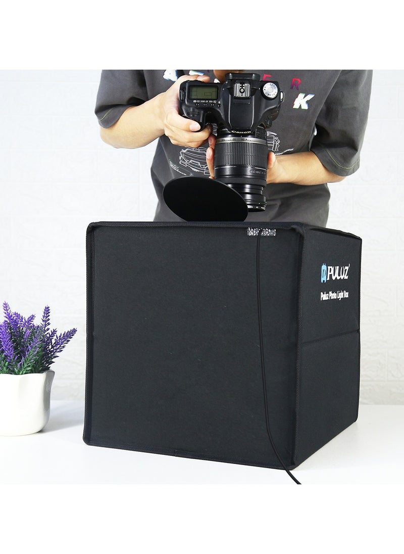PULUZ - 11.8 Inch/30cm  Portable  Photo Lighting Studio Light Box Shooting Tent Box Kit 30cm  Ring Light with 6 Colors Backdrops (Black, White, Yellow, Red, Green, Blue) - Image 1