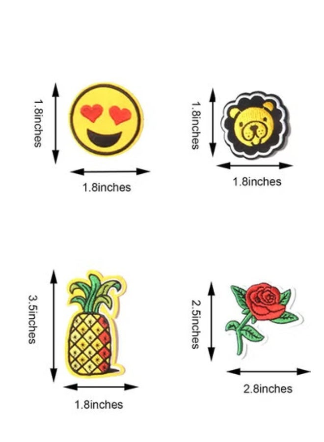 fantasize 60pcs Patches for Clothing, Embroidered Iron On Patches DIY Accessories, Random Assorted Decorative Patches , Cute Sewing Applique for Jackets, Hats, Backpacks, Jeans, 60 Pieces Package - Image 4