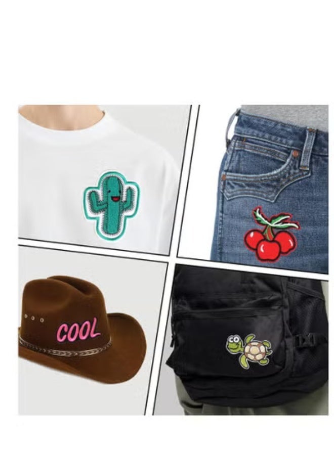 fantasize 60pcs Patches for Clothing, Embroidered Iron On Patches DIY Accessories, Random Assorted Decorative Patches , Cute Sewing Applique for Jackets, Hats, Backpacks, Jeans, 60 Pieces Package - Image 5