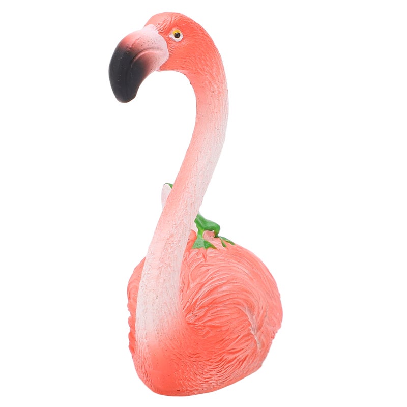 Flamingo Statue Resin Material Tropical Style Pink Plumage Decorative Animal Ornaments for Desktop Decoration - Image 1