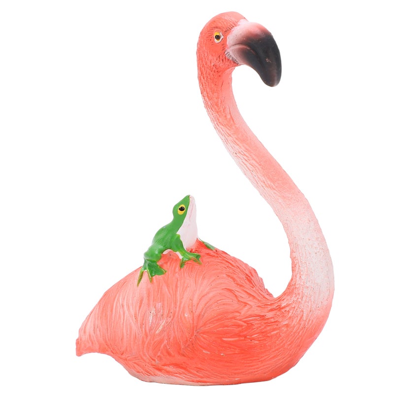 Flamingo Statue Resin Material Tropical Style Pink Plumage Decorative Animal Ornaments for Desktop Decoration - Image 5
