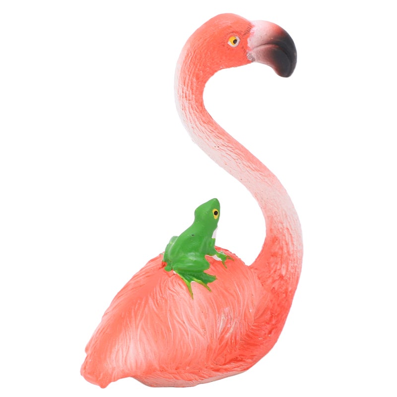 Flamingo Statue Resin Material Tropical Style Pink Plumage Decorative Animal Ornaments for Desktop Decoration - Image 4