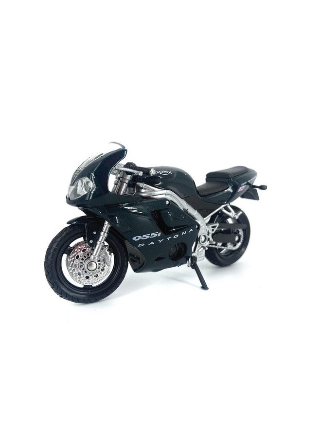 Welly Welly Die Cast Motorcycle Black Triumph 2002 Daytona 9551, 1:18 Scale  - Image 1