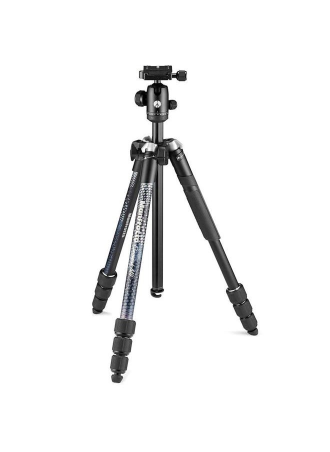 Manfrotto Element MII MKELMII4BK-BH, Lightweight Aluminium Travel Camera Tripod, with Carry Bag, Arca-Compatible Ball Head, 4-Section Legs, Twist Locks, Load up 8kg, for Mirrorless, DSLR,Black  - Image 1