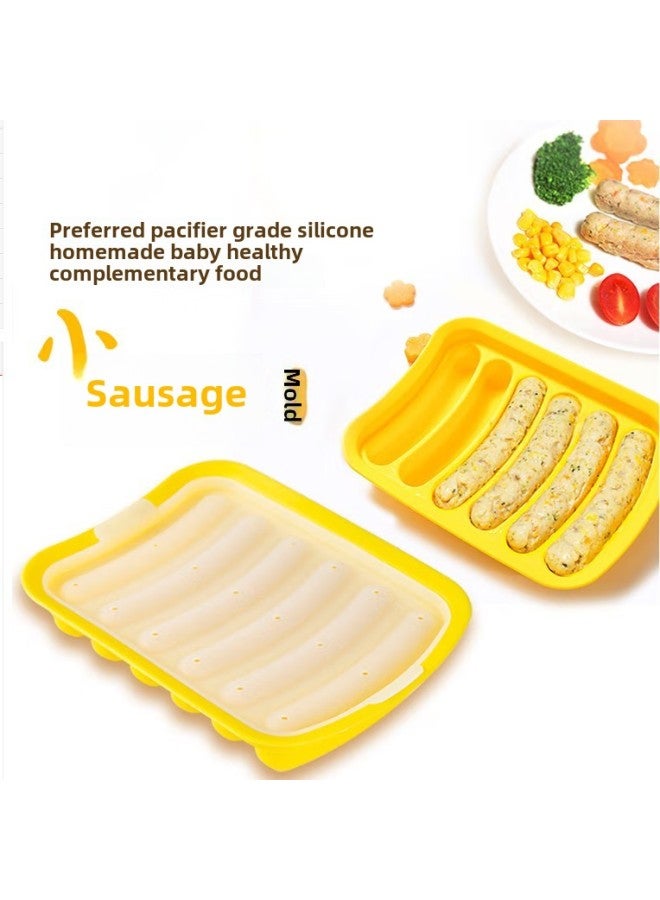 DIY Silicone Sausage Mold Food Supplement Tool Home-made Hot Dog Ham Sausage Grilled Sausage Baking Mold Sausage Mold-Specifications:OPP Packaging-Color:Pink