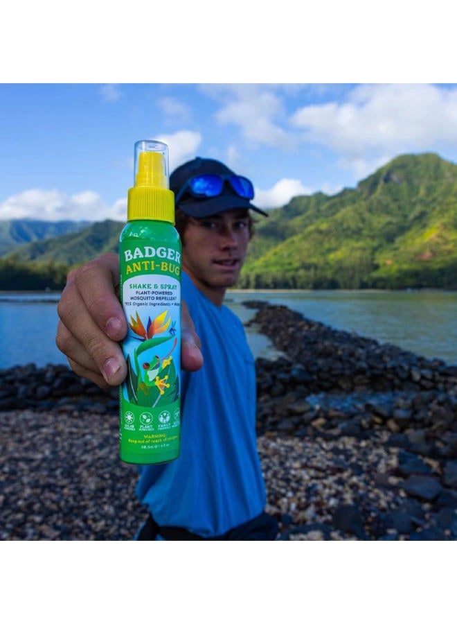 Badger Bug Spray, Family Friendly All Natural Mosquito Repellent w/Organic Essential Oils, Great Smelling Citronella Spray, Effective for 3 Hours, Deet-Free Vegan Plant Based Insect Repellent 4 fl oz - Image 5