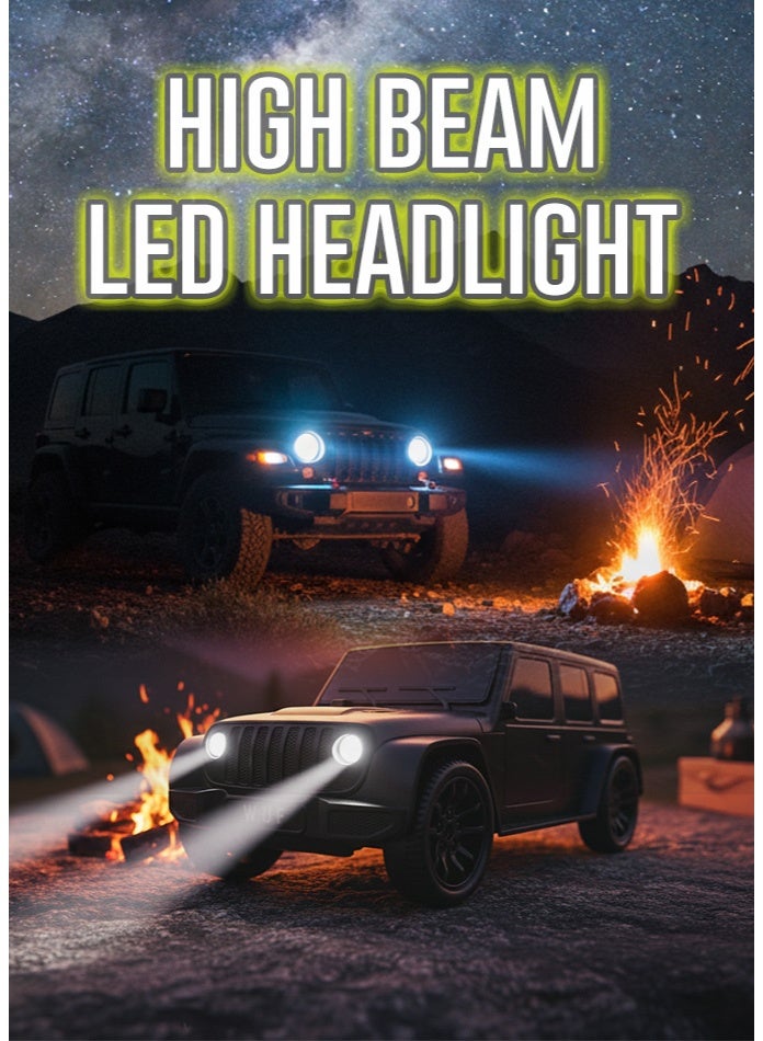 CLEAR TONE Best Wireless Car Speaker with LED Light & DC 5V Input | Loud 10 Watt Bluetooth 5.3 | 10 Meter Range | USB/Type C/Memory Slot/FM |Black Jeep Car Design - Image 4