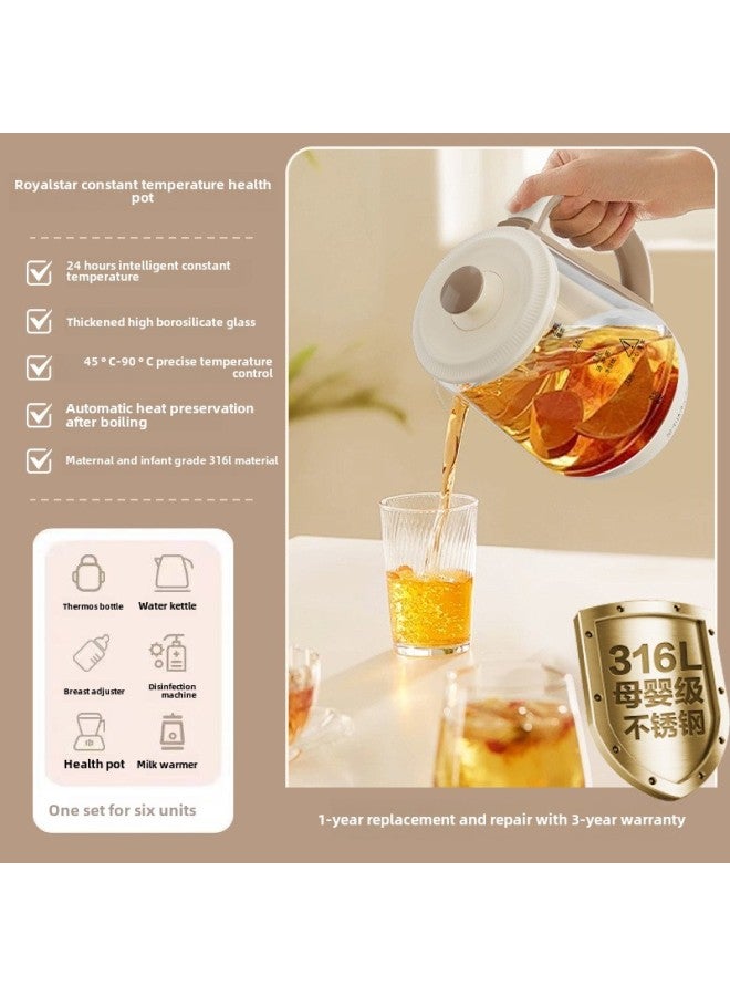 Newest Health Pot Office Hot Water Multifunctional Household Large Capacity Tea Maker Automatic Constant Temperature Kettle-Color:2.2l Ju Neng Installed [acid And Alkali Resistant 316l Chassis] Thickened Explosion-proof Glass-Capacity:Default  - Image 1