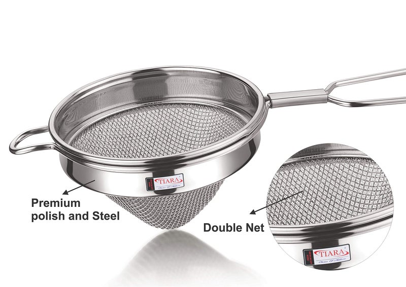 TIARA - MAX CONICAL Double Net Tea Coffee Strainer chalni (Size 2) 8cm Diameter - Image 3