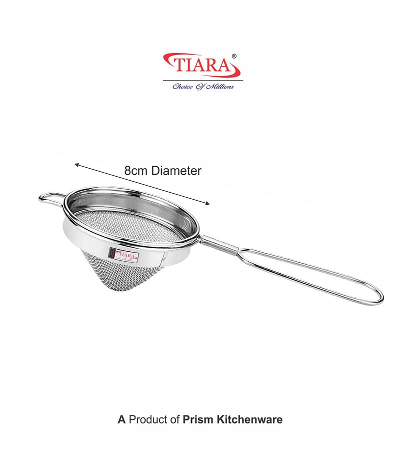 TIARA - MAX CONICAL Double Net Tea Coffee Strainer chalni (Size 2) 8cm Diameter - Image 2