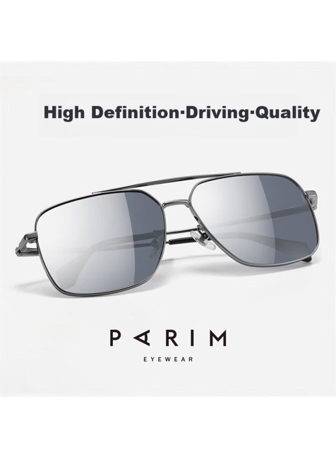 Parim Men's Polarized Uv Protection Square Oversized Sungl Fashion Driving Gl Sunscreen Sungl - Image 3