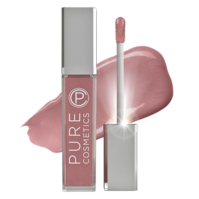 Pure Cosmetics Pure Cosmetics Pure Illumination Lip Gloss - LED-lit Applicator w/Side Mirror - Non-Sticky, Moisturizing & Hydrating Lip Glosses - Soothes & Heals Dried Chapped Lips (Classy)