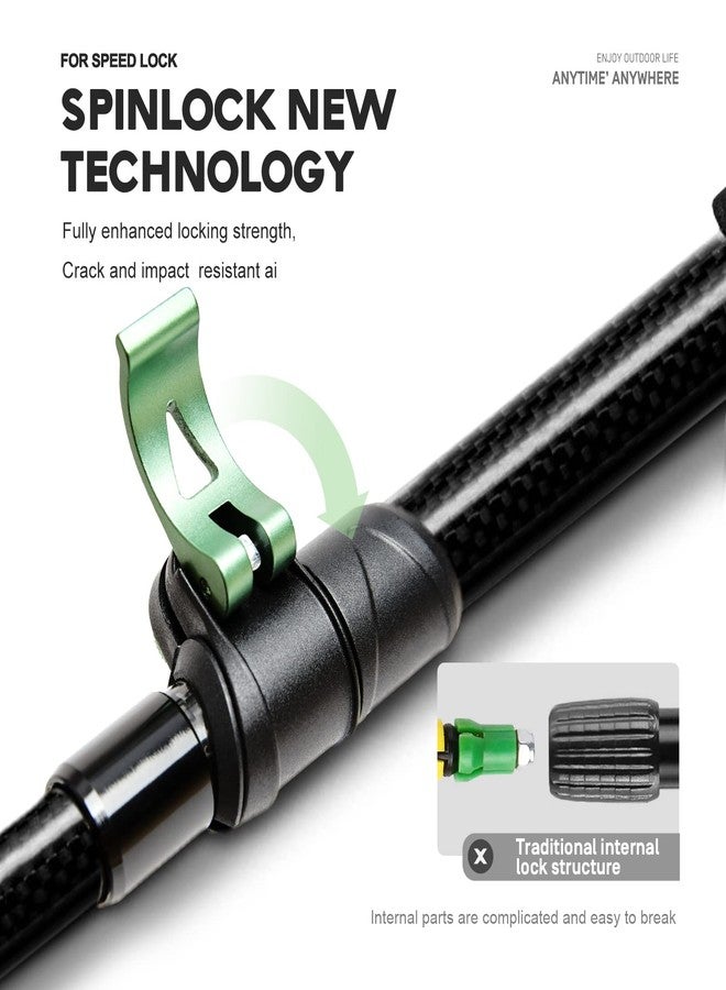 ETROL Carbon Fiber Trekking Poles, Pair of 2 Ultra Lightweight/0.5LB Collapsible Hiking & Walking Sticks for Men and Women, Folding Hiking Poles for Camping Backpacking with Quick Flip Lock,EVA Handle - Image 4
