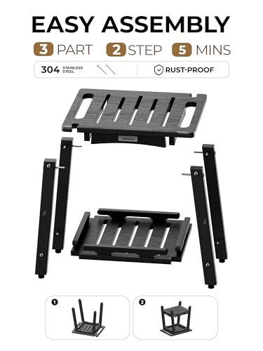 ONSGLM Shower Bench Seat, Non-Slip Shower Benches for Inside Shower to Sit on, HDPE Waterproof Shower Stool for Shaving Legs, Shower Chair with Adjustable Feet for Bathroom, Indoor/Outdoor Use, Black - Image 5