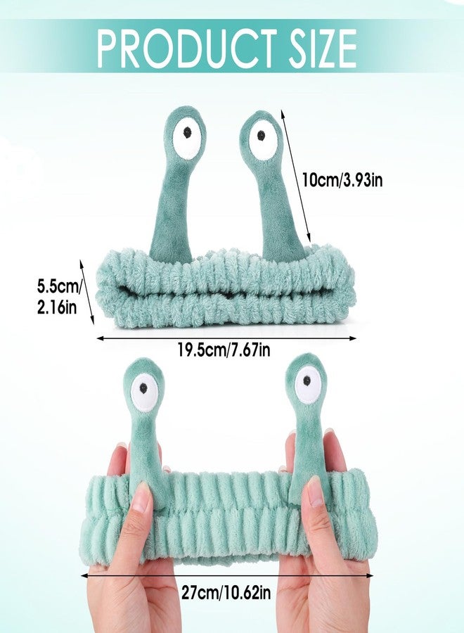 مولين مجموعة مولين من 14 قطعة من عصابات الرأس لغسل الوجه، عصابات رأس من الفلانيل برسومات كرتونية لطيفة للعناية بالبشرة، عصابة رأس سبا على شكل نخلة وحلزون، عصابات شعر مرنة، إكسسوارات شعر مبتكرة - Image 2