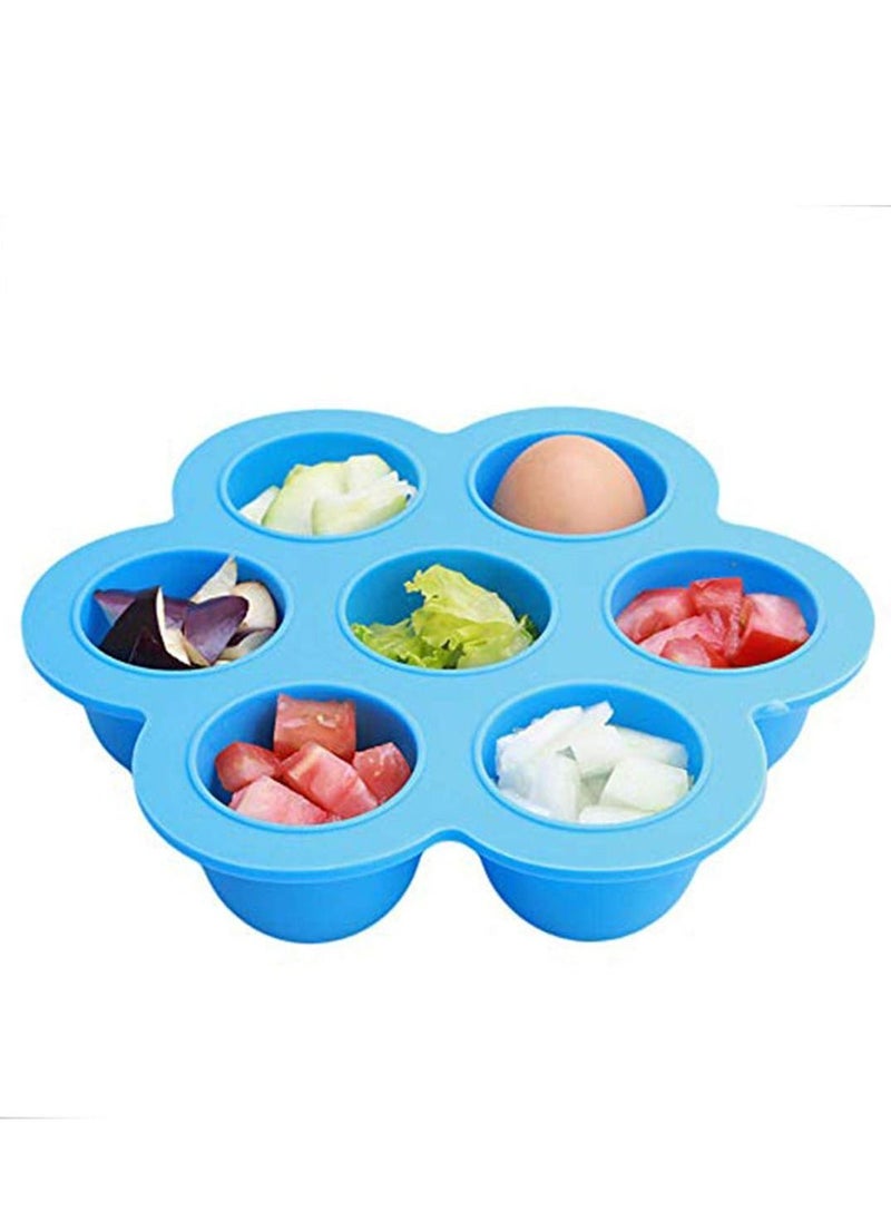 SYOSI - Baby Food Freezer Trays with Lid, Silicone Ice Cube Popsicle Molds with 7 Ice Pop Sticks, Egg Bites Molds Set of 2 for Instant Pot Accessories 3,5,6 qt Pressure Cooker - Image 1