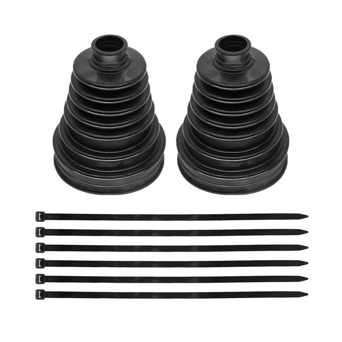 2PCS Car CV Joint Boot Kit Flexible Vehicle Constant Velocity Dust Cover with 6 Cable Ties Automotive Front Rear Axle Boot Repair Tools Accessories Universal Fit
